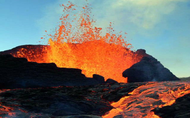 El volcán Krakatoa