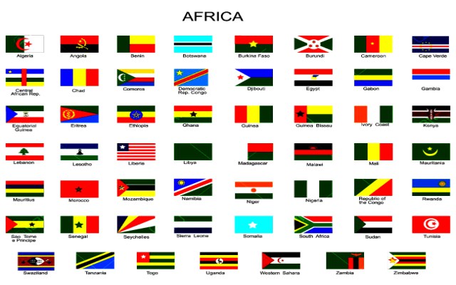 Los países africanos y sus banderas