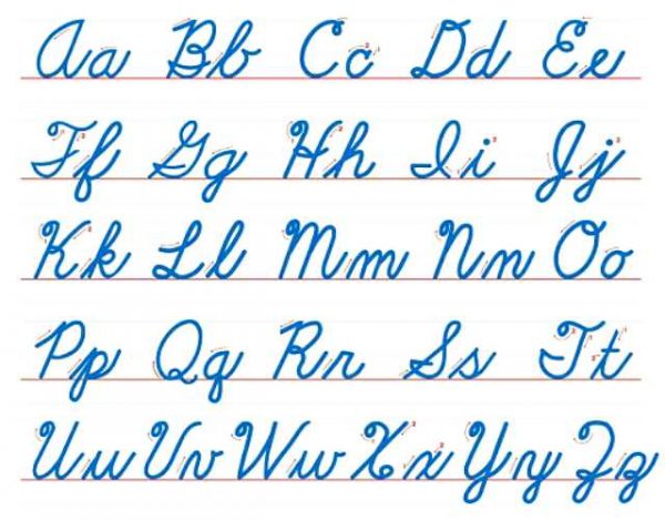 Por qué se enseña a escribir con letra cursiva